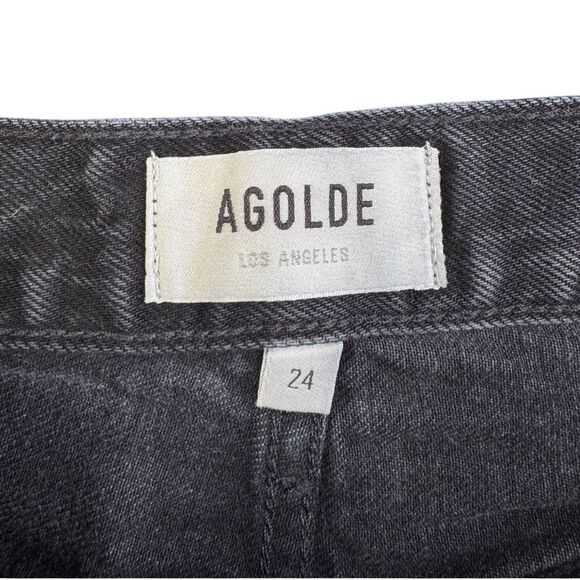 AGOLDE Women's Parker Vintage Cutoff Cotton Denim Shorts Size 24 - Picture 3 of 9